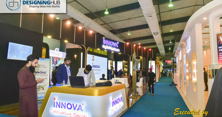 Corporate exhibition booth installation by Designing Hub , Lahore