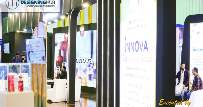 Event display booth construction and on-site execution by Designing Hub