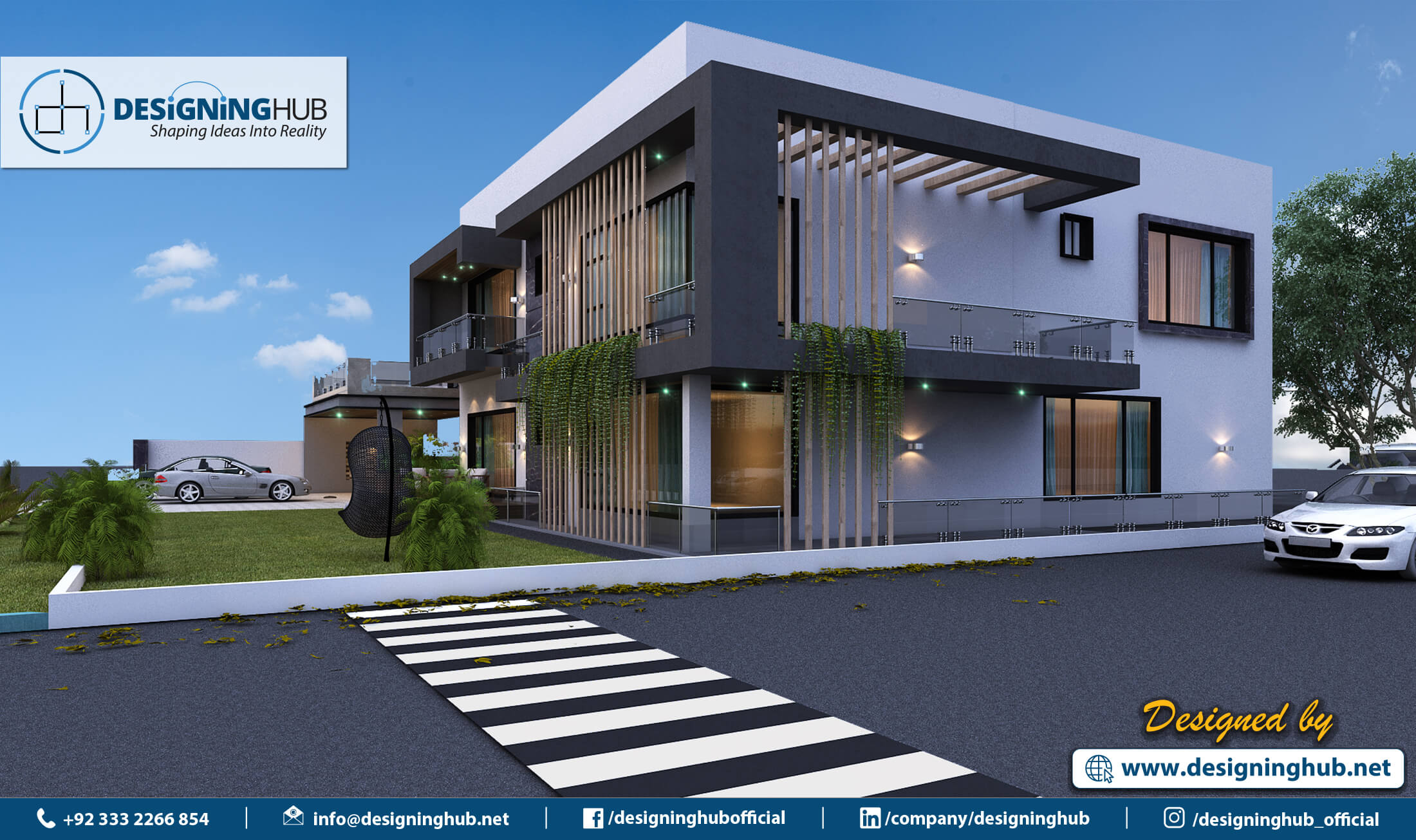 Modern Villa Elevation Design Elevation Designer in Karachi Designing Hub Top Architect in Pakistan