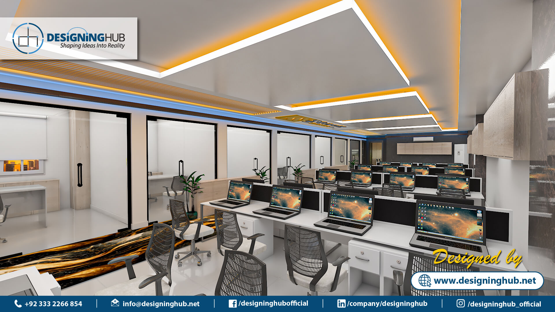 Office Interior Design, Designing Hub, interior designer in Karachi, Top interior Designer