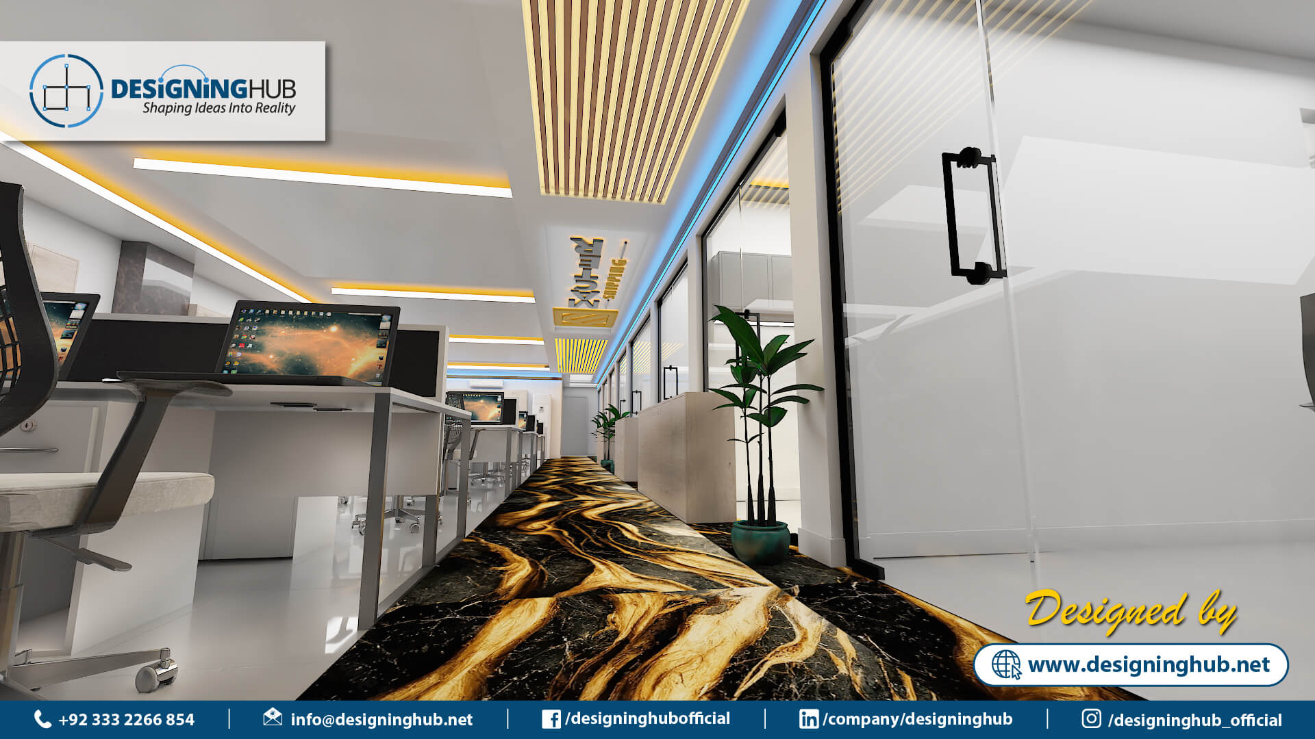 Office Interior Design, Designing Hub, interior designer in Karachi, Top interior Designer