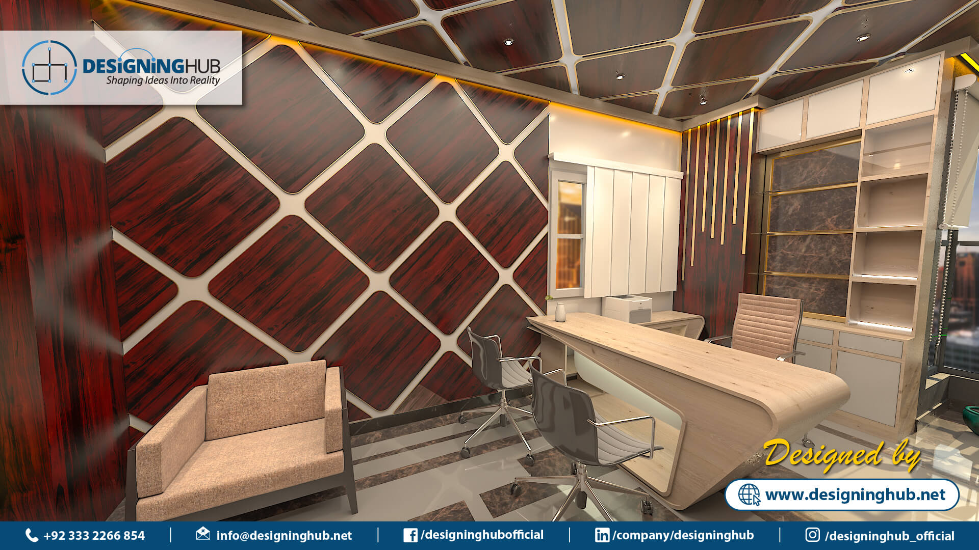 Office Interior Design, Designing Hub, interior designer in Karachi, Top interior Designer