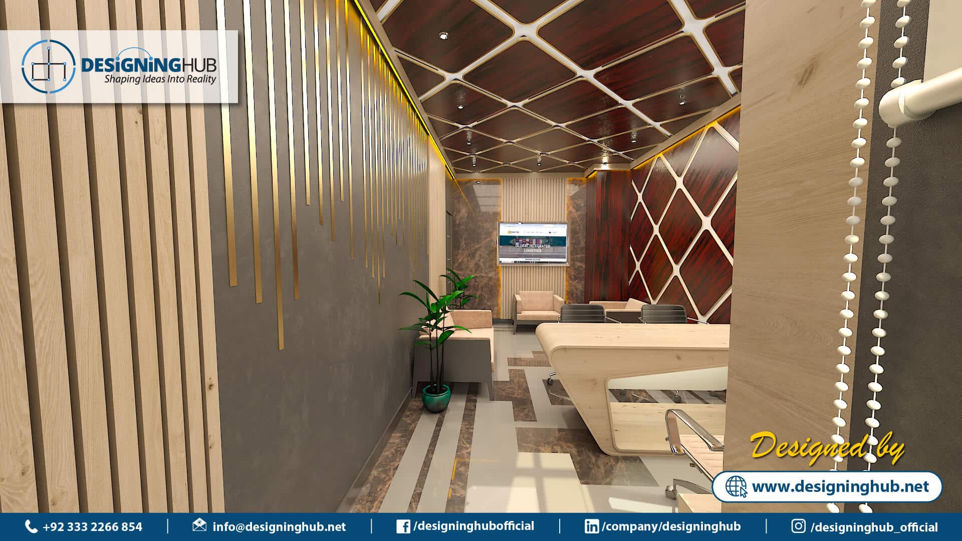 Office Interior Design, Designing Hub, interior designer in Karachi, Top interior Designer