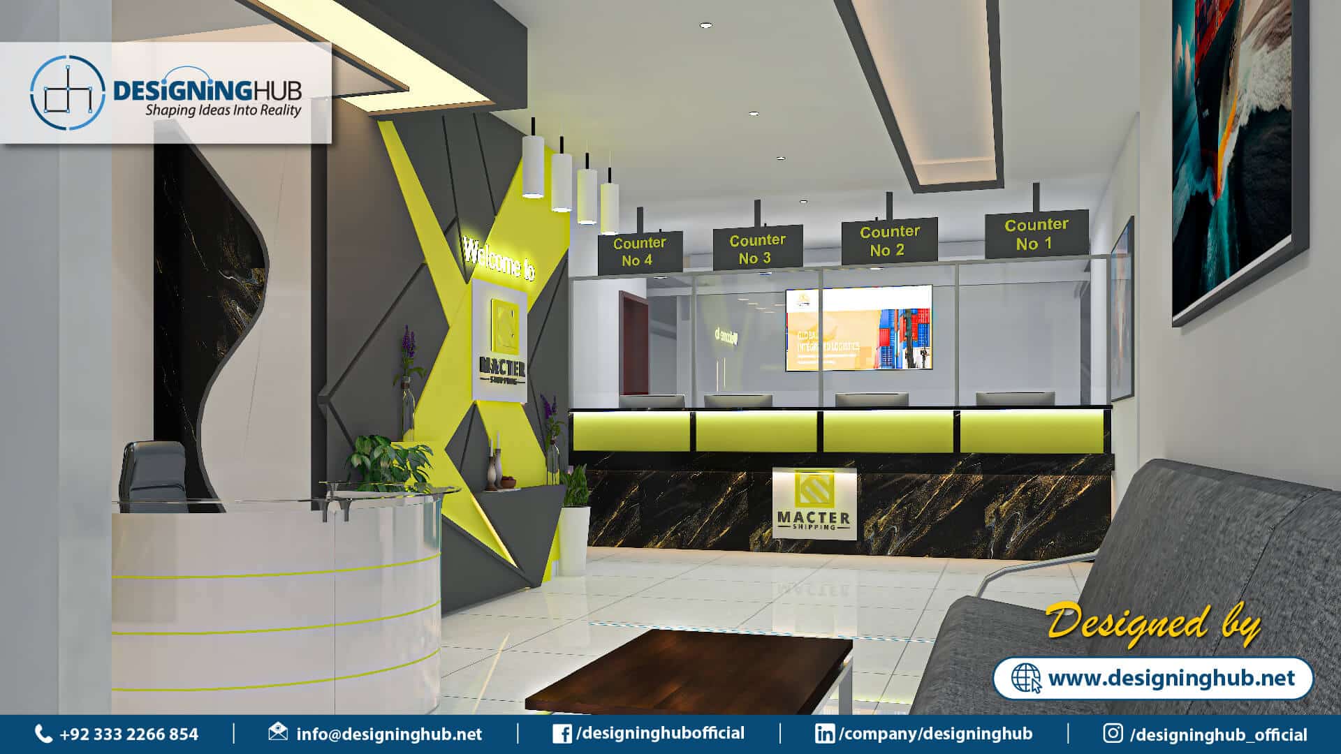 Office Interior Design, Designing Hub, interior designer in Karachi, Top interior Designer