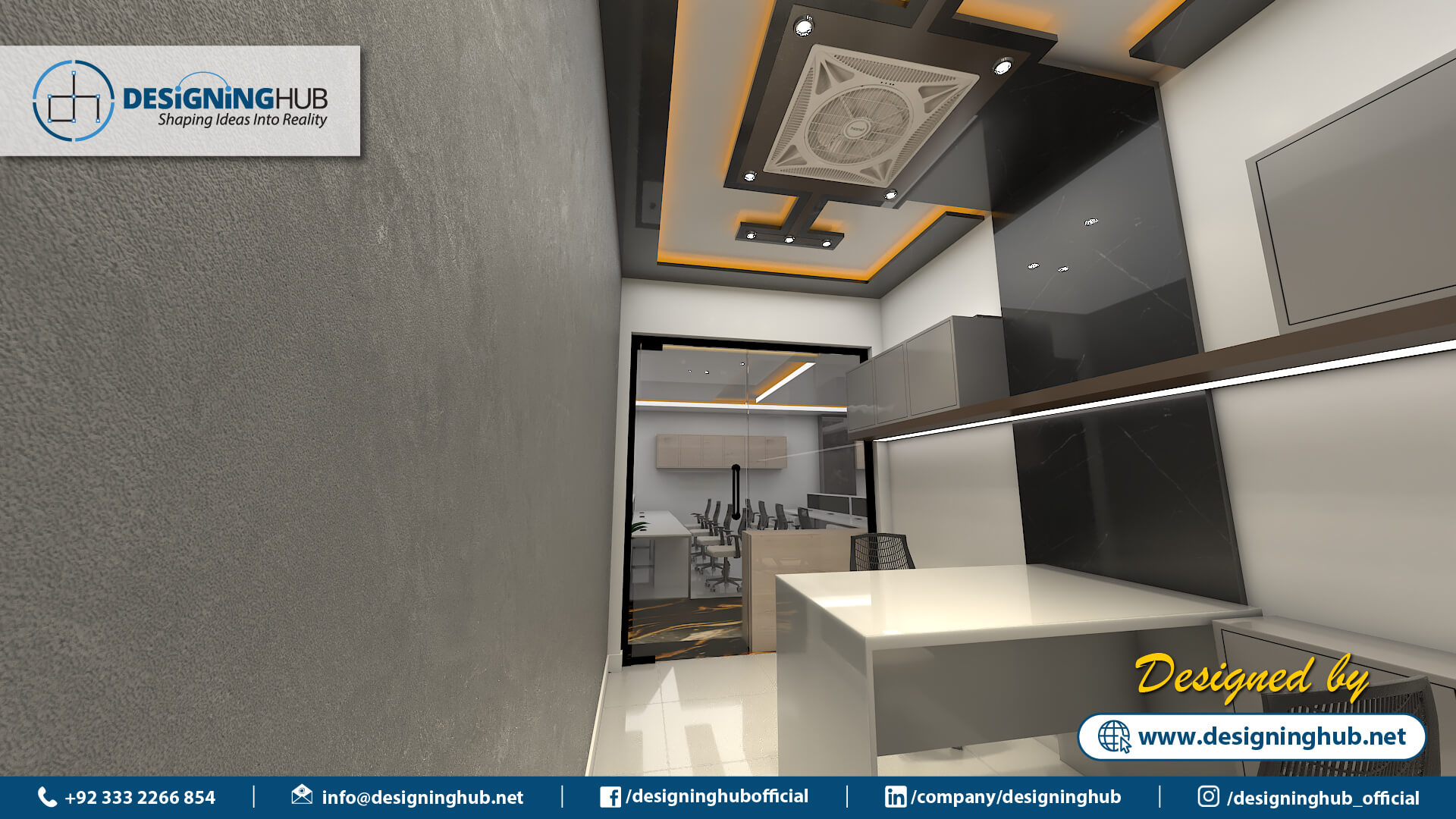 Office Interior Design, Designing Hub, interior designer in Karachi, Top interior Designer