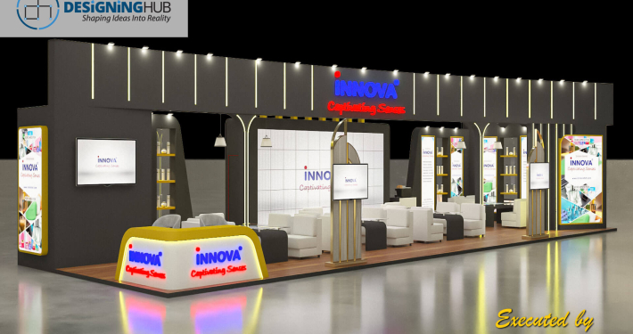 Exhibition stall setup and installation completed by Designing Hub