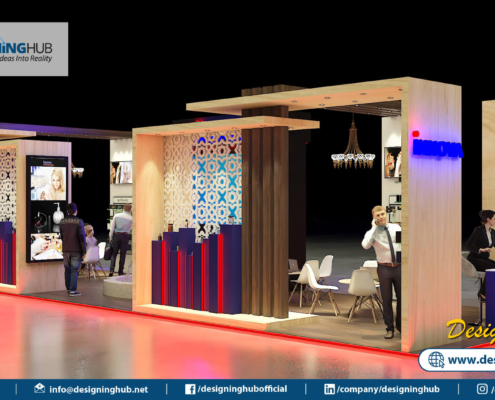 Modern trade show booth fabrication in Lahore for retail brand