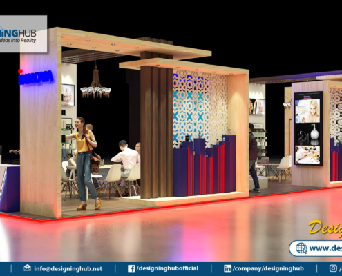 Premium stall fabrication for corporate event in Karachi