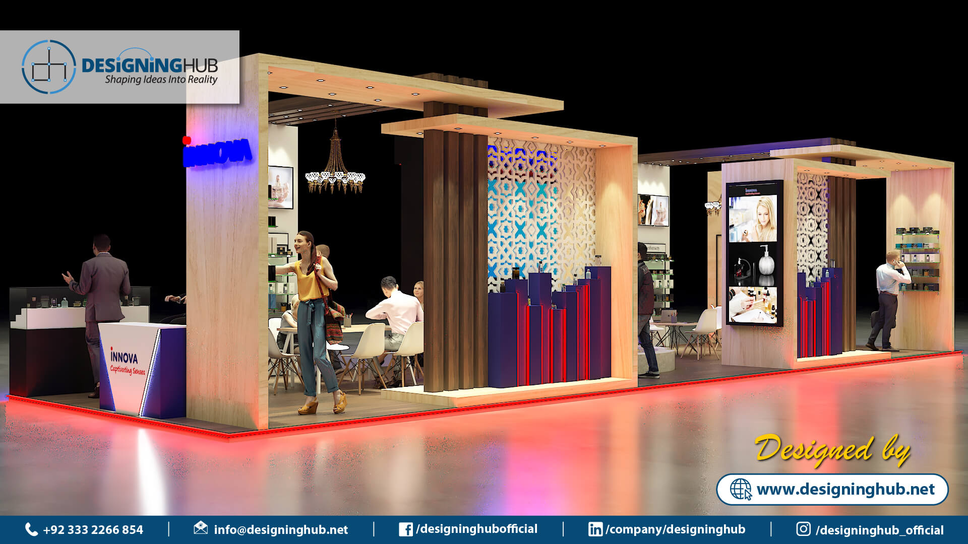 Premium stall fabrication for corporate event in Karachi