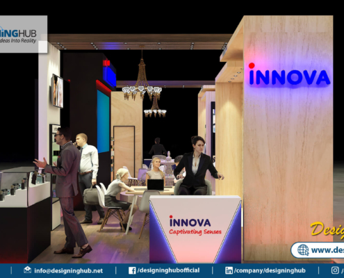 Compact pop-up stall design for Lahore food festival